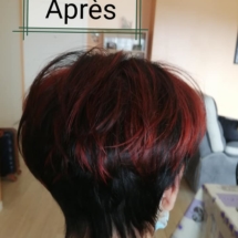 Mèches / platine / brushing (après)